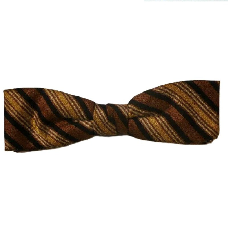 1930s brown striped bow tie.