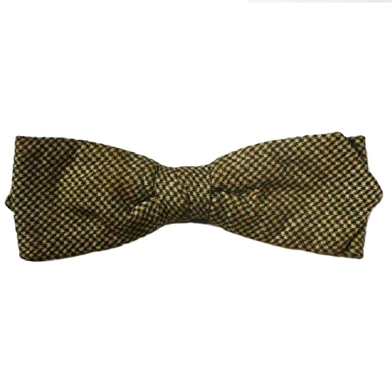 1930s Houndstooth Pointed Bow Tie