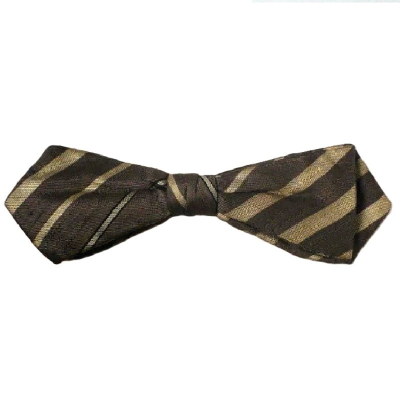 1920s Sophisticated Striped Pointed Bow Tie.