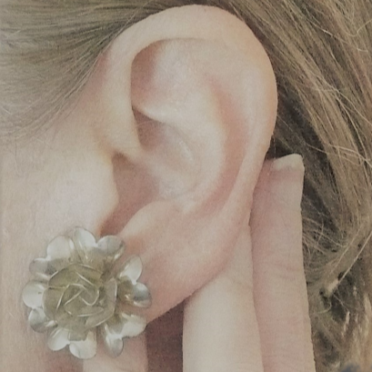 1940s Sterling Carnations Earrings