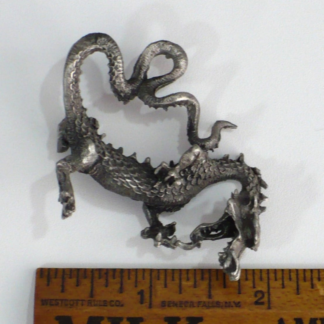 1980s Fierce Dragon Pewter Figurine