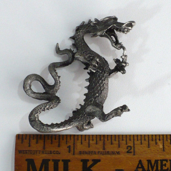 1980s Fierce Dragon Pewter Figurine