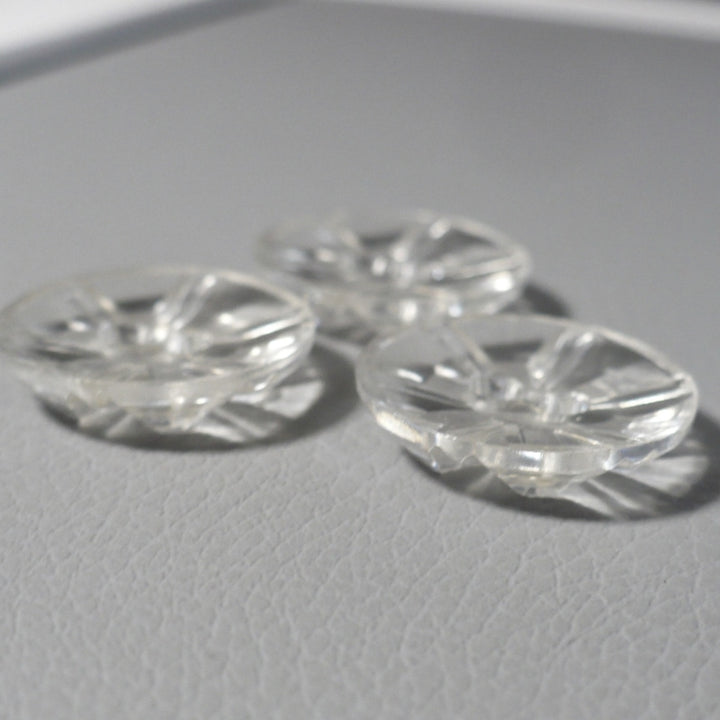 30L Lucite Crystal Two Hole Buttons