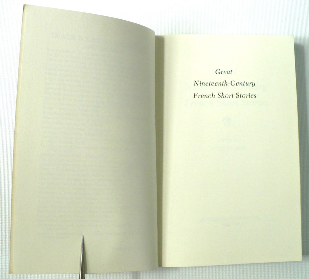 Great Nineteenth-Century French Short Stories Flores ed. 1990