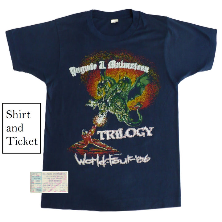 Yngwie Malmsteen Trilogy Tour T-Shirt & Ticket 1987