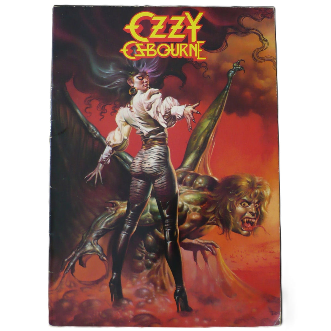 Ozzy Osbourne Ultimate Sin Tour Shirt Program & Ticket 1986