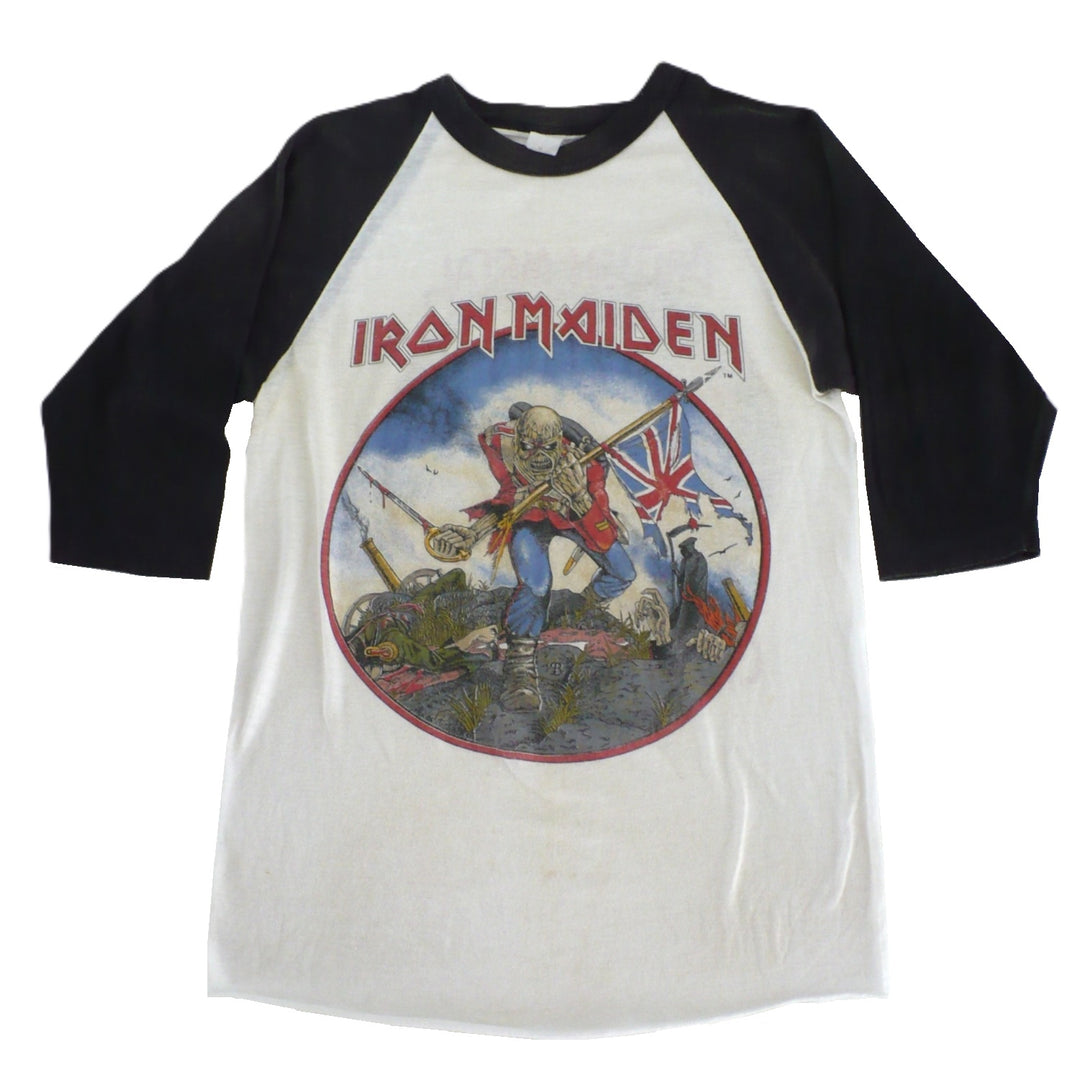 Iron Maiden World Piece Raglan Tour Shirt & Ticket 1983