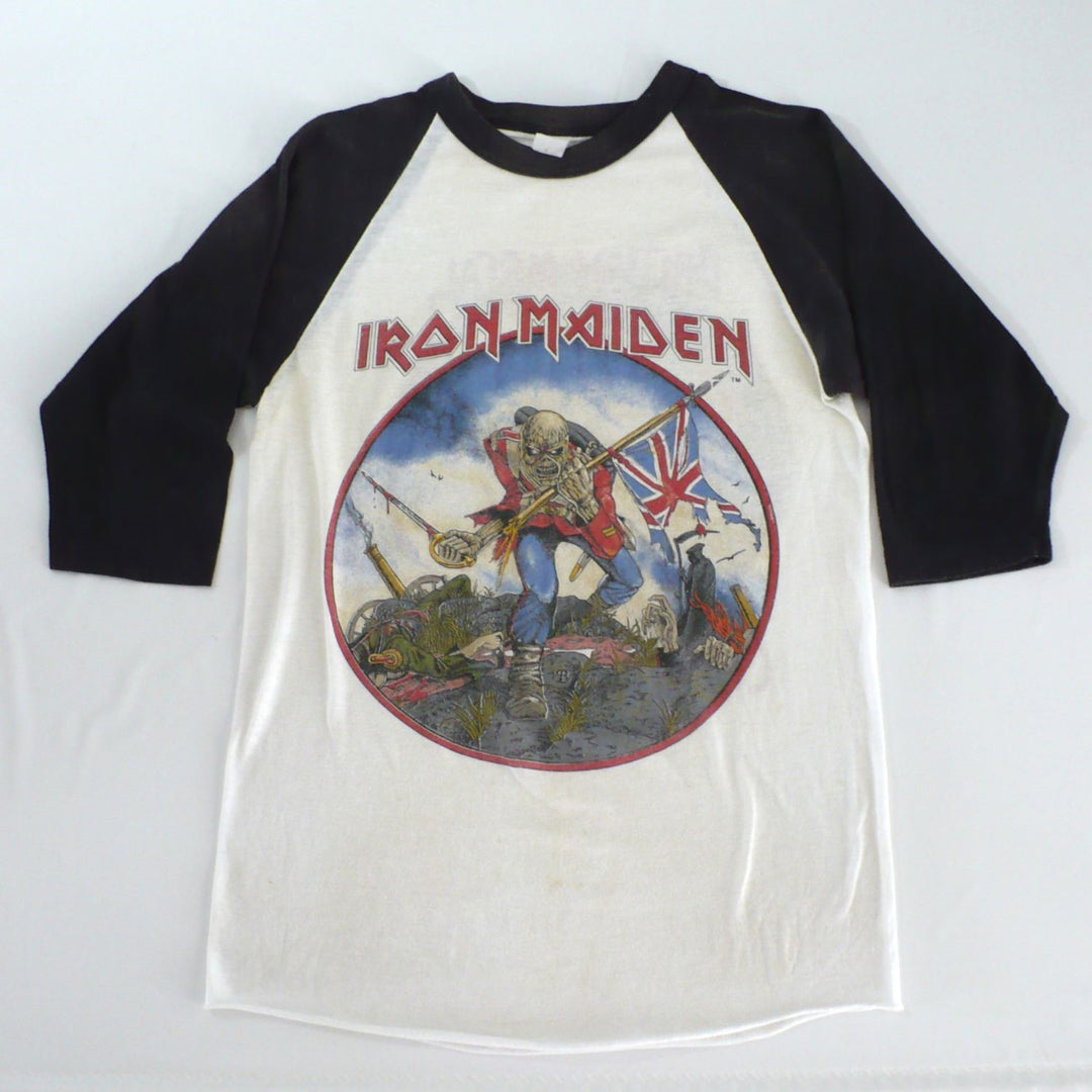 Iron Maiden World Piece Raglan Tour Shirt & Ticket 1983