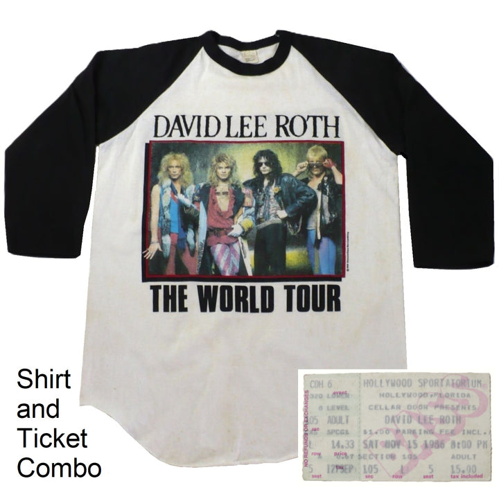 David Lee Roth Eat 'Em & Smile Tour Shirt & Ticket 1986/87