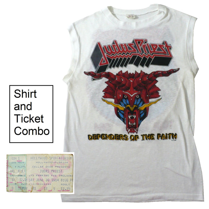 Judas Priest Metal Conqueror Tour Shirt & Ticket 1984