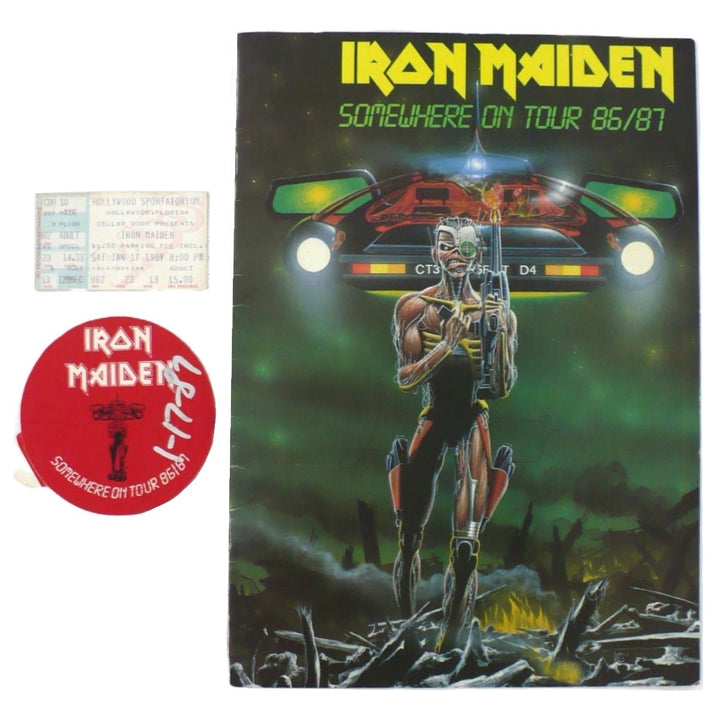 Iron Maiden Somewhere On Tour Program 1986/87 Ticket & Pass