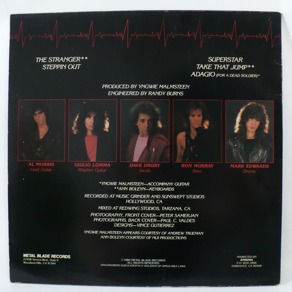 3rd Stage Alert 1984 12" Vintage Vinyl Record Yngwie Malmsteen.