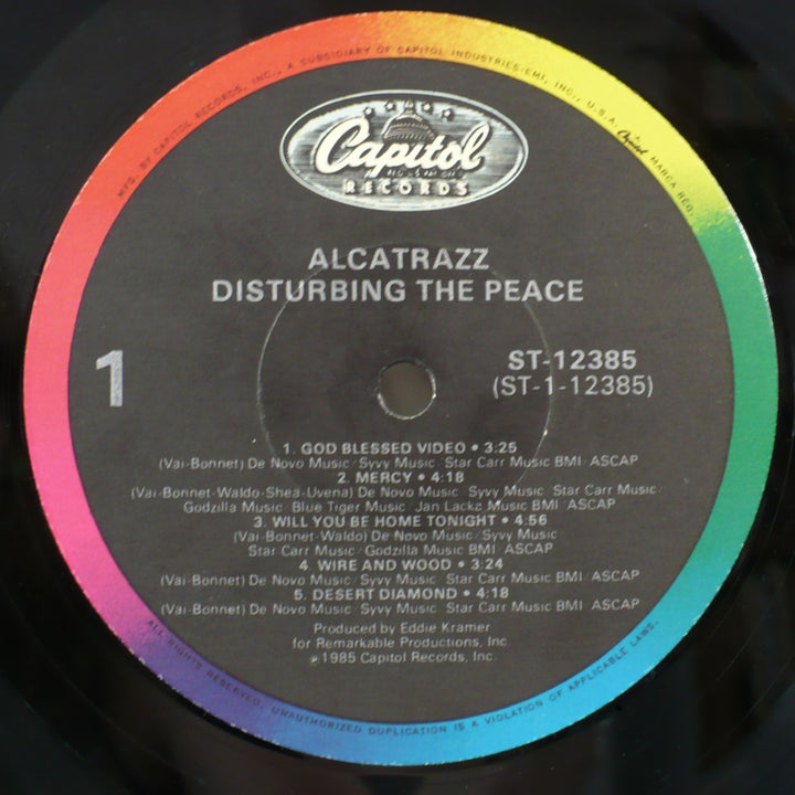 Alcatrazz Disturbing The Peace 1985 Vinyl Promotional Copy First Pressing.