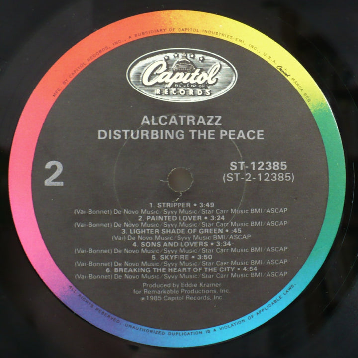 Alcatrazz Disturbing The Peace 1985 Vinyl Promotional Copy First Pressing.