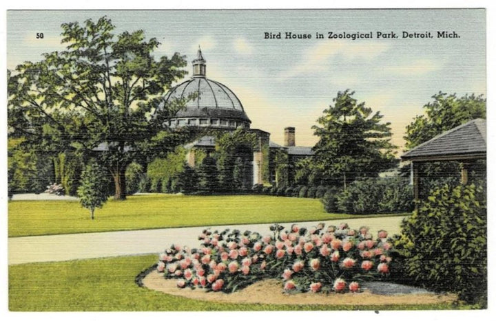 1926 Bird House Detroit Michigan Zoo