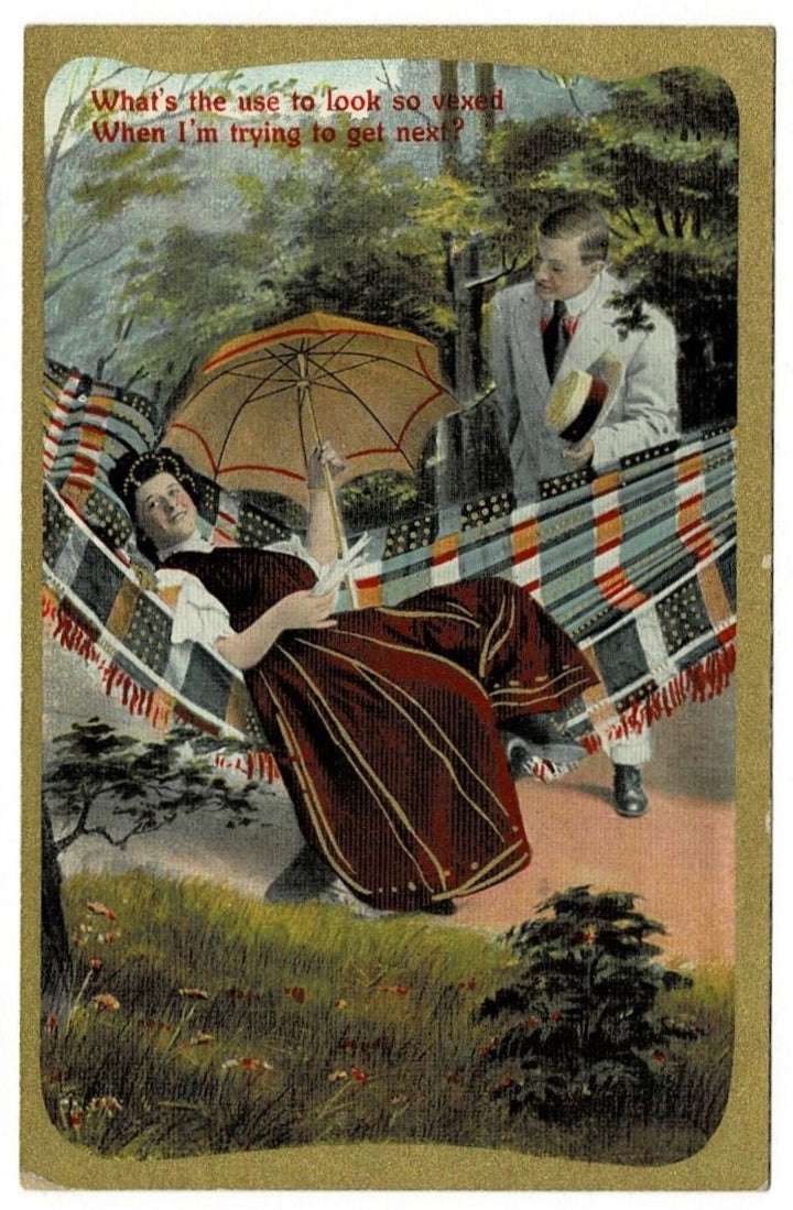 1909 Hammock Hottie Postcard