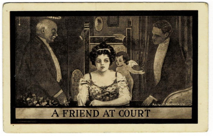 1909 Cupid is Friend at Court Postcard