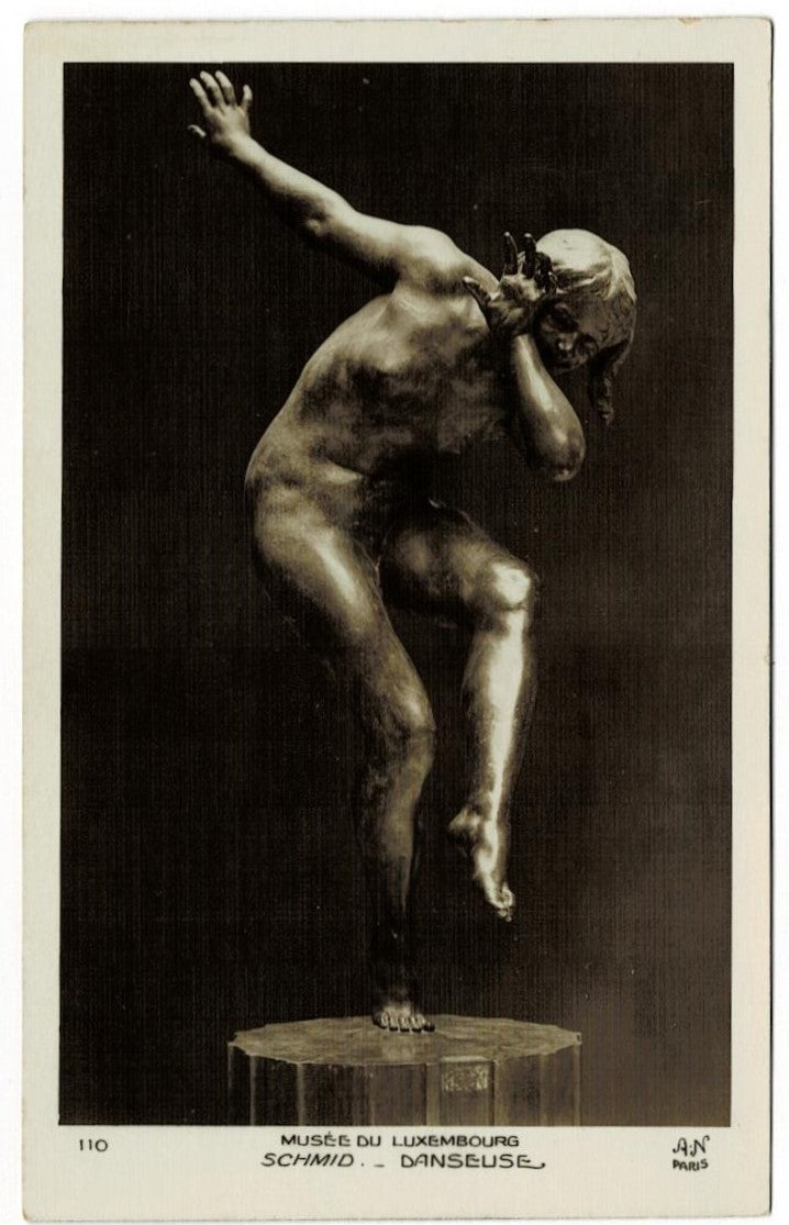 1906 Dancer by Schmid Postcard