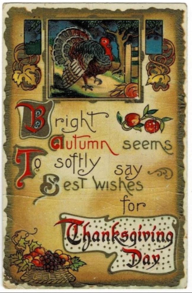 1919 Thanksgiving Best Wishes