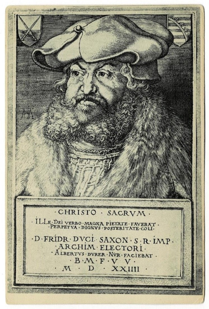 1900 Frederick the Wise Postcard by Durer