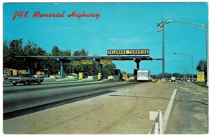 1964 Delaware JFK Memorial Turnpike Highway Postcard