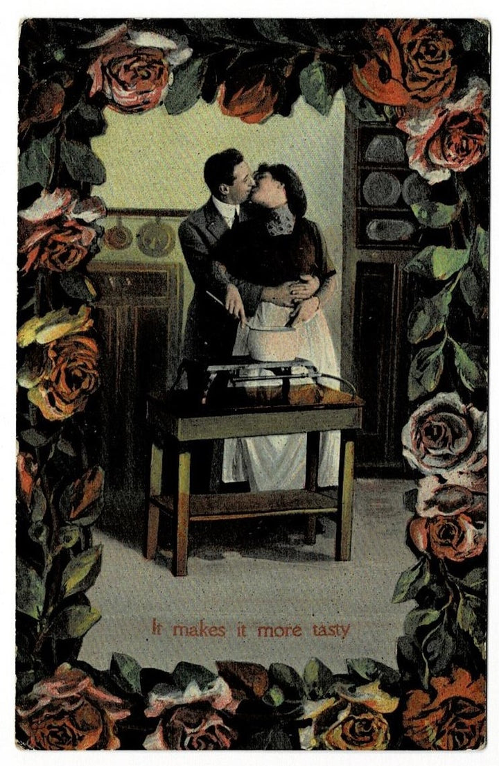 1911 Kiss the Cook Postcard