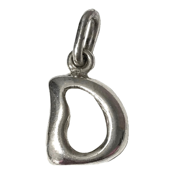 1970s Initial "D" Silver Pendant