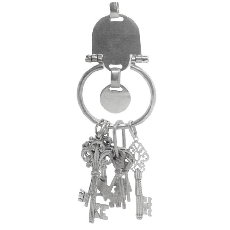 1970s Sterling Chatelaine Keys Pendant