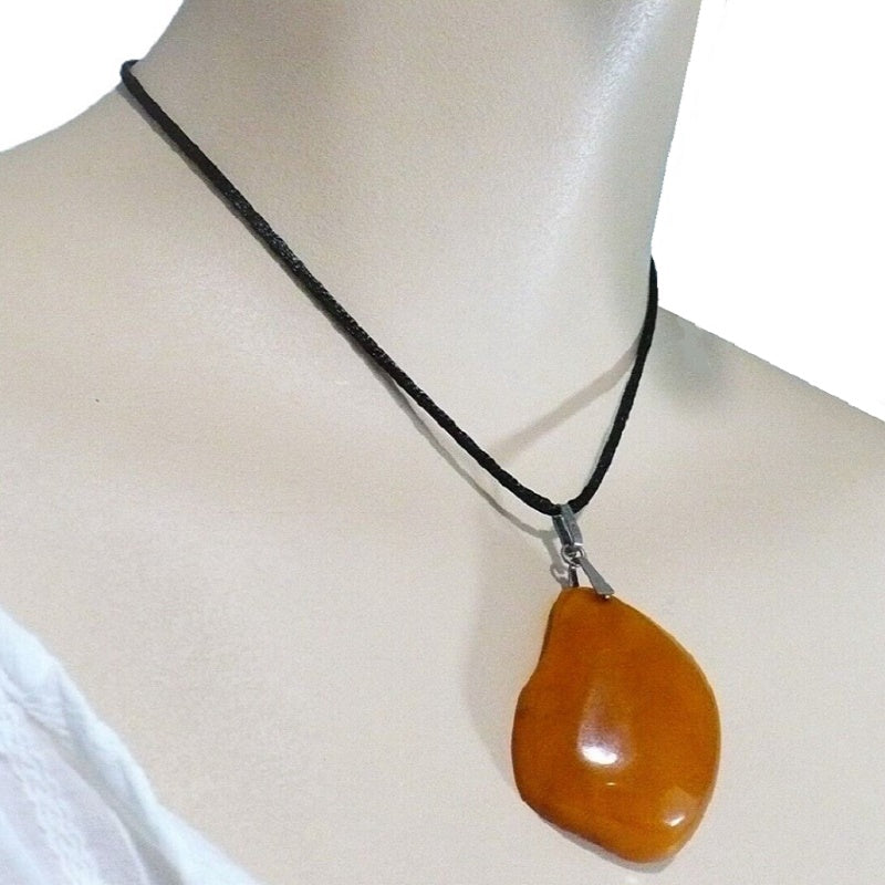 1950s Large Amber Pendant