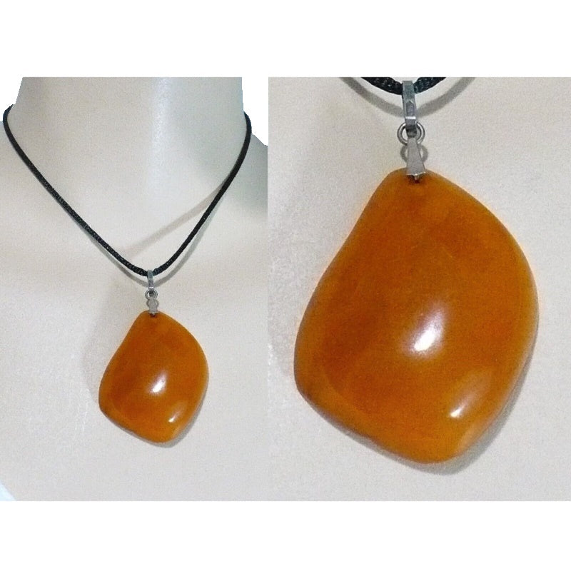 1950s Large Amber Pendant