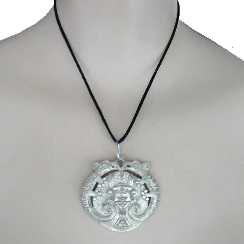 1960 Aztec Jaguar Warrior Pendant Tezcatlipoca