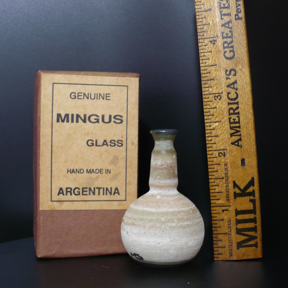 1960s Argentinian Mingus Glass Miniature Perfume Bottle.