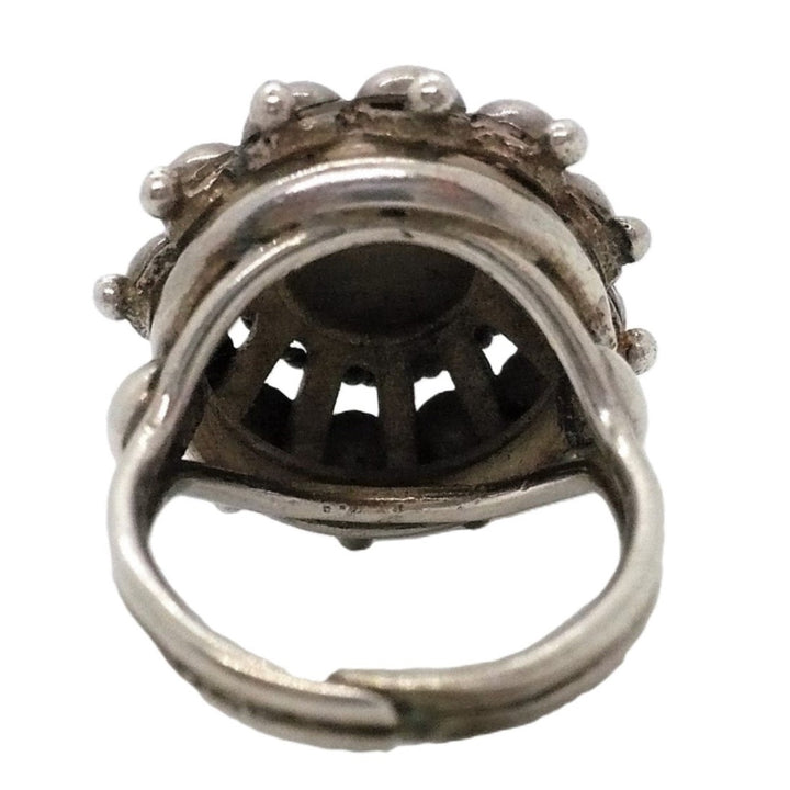 1960s Silver Etruscan Revival Ring 7