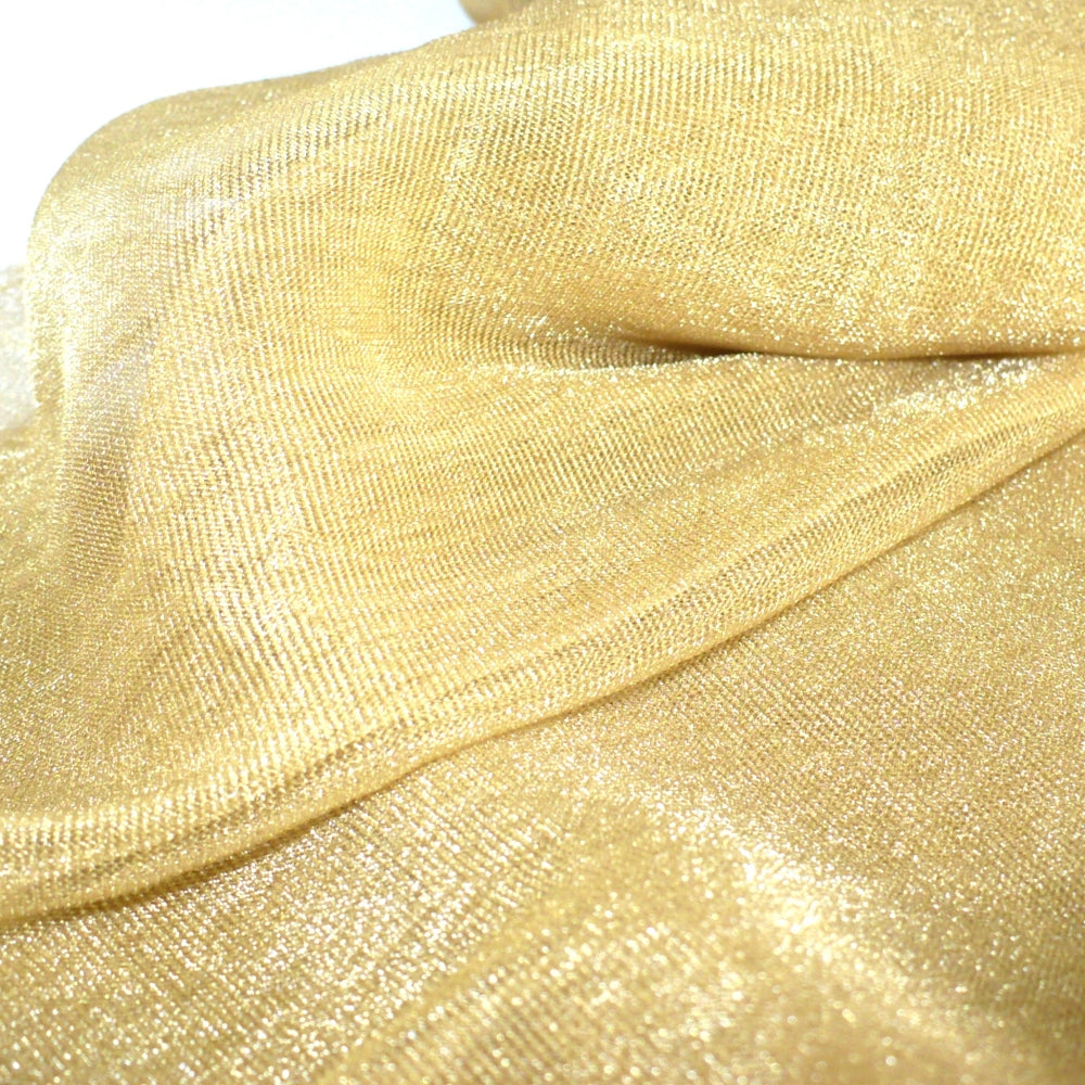 1980s Vintage Metallic Gold Tights Sheer To Waist Stockings Hosiery.