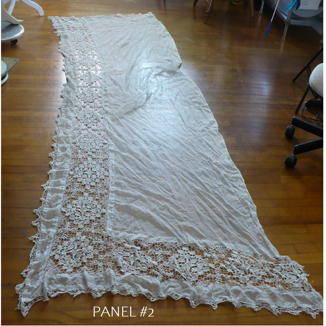 Victorian Filet Lace Curtains 120" x 40"