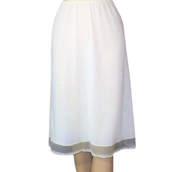 1950s Whispery White Nylon Half Slip