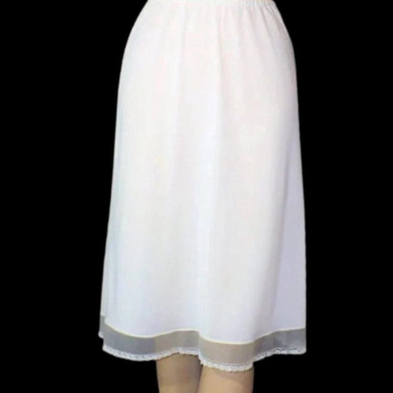 1950s Whispery White Nylon Half Slip