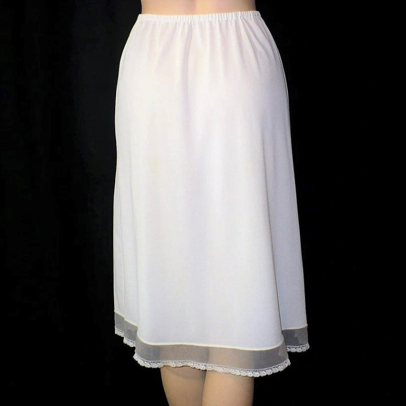 1950s Whispery White Nylon Half Slip