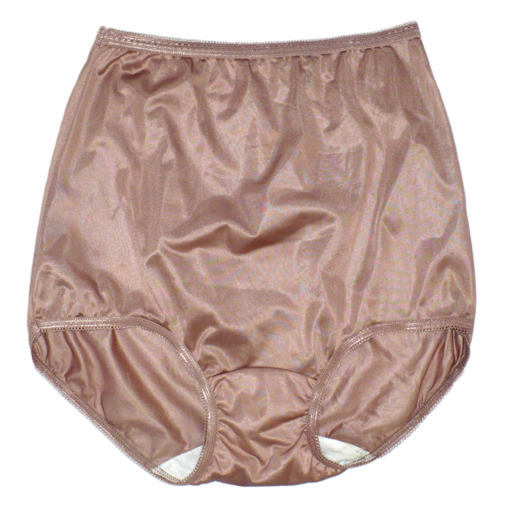 1970s Vintage Tempting Taupe Nylon Brief Panties JCPenney Granny Panty.