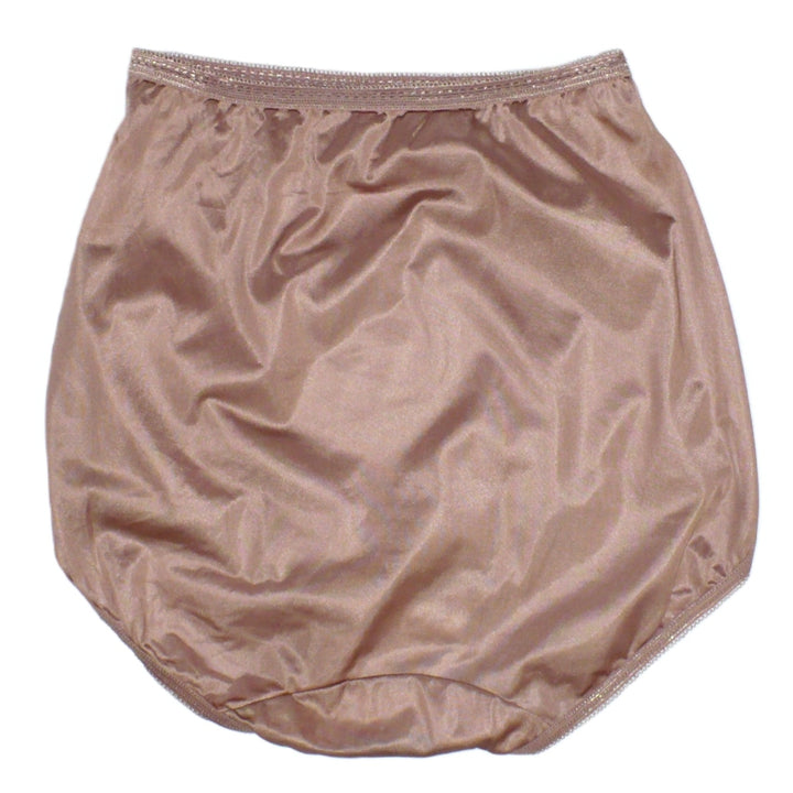 1970s Vintage Tempting Taupe Nylon Brief Panties JCPenney Granny Panty.