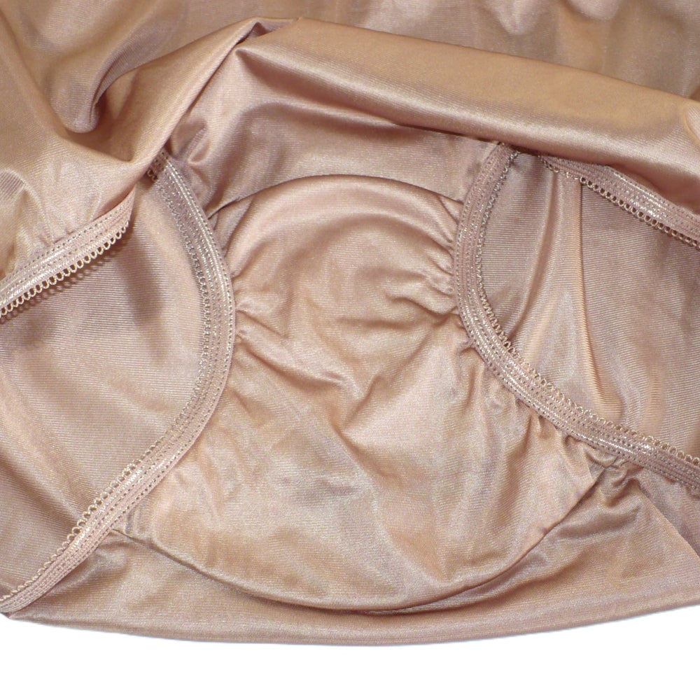 1970s Vintage Tempting Taupe Nylon Brief Panties JCPenney Granny Panty.