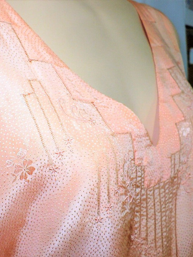 1918 Sweet Silk Jacquard Nightgown