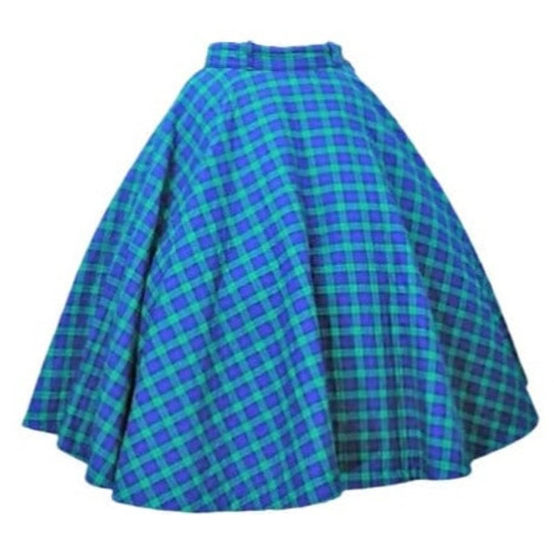 1950s Mad For Plaid Skirt XS