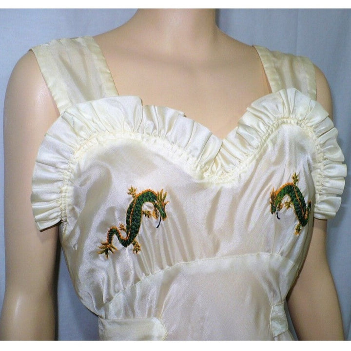 Vintage parachute silk nightgown dress.