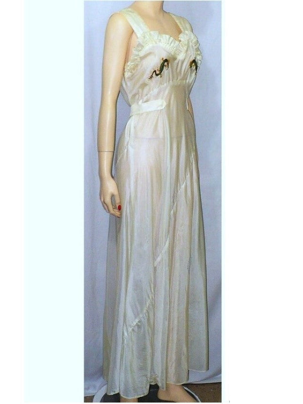 Vintage parachute silk nightgown dress.