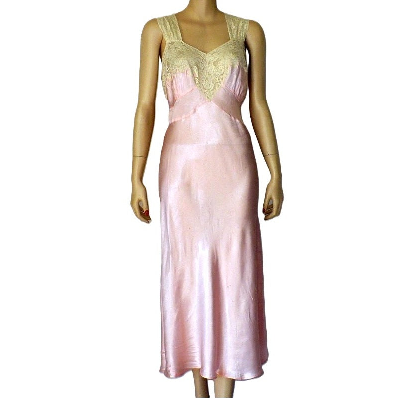 1930s Liquid Satin Nightgown.