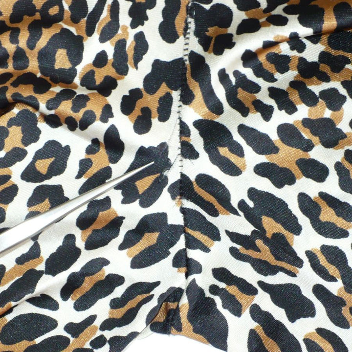 1970s Vintage Halter Top Sex Kitten Lusty Leopard Jumpsuit Lounger.