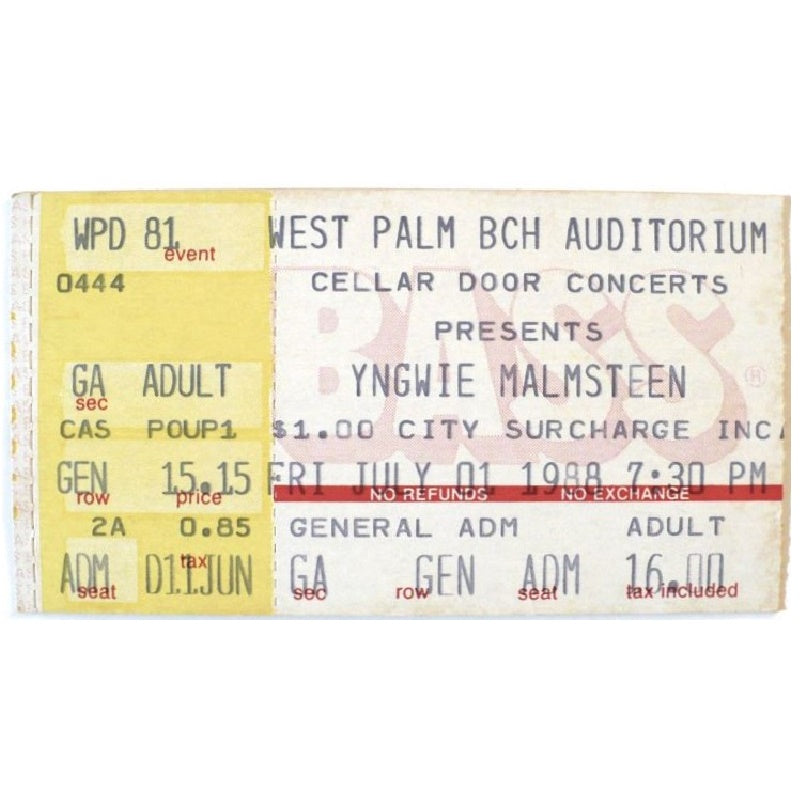 Ticket stub.