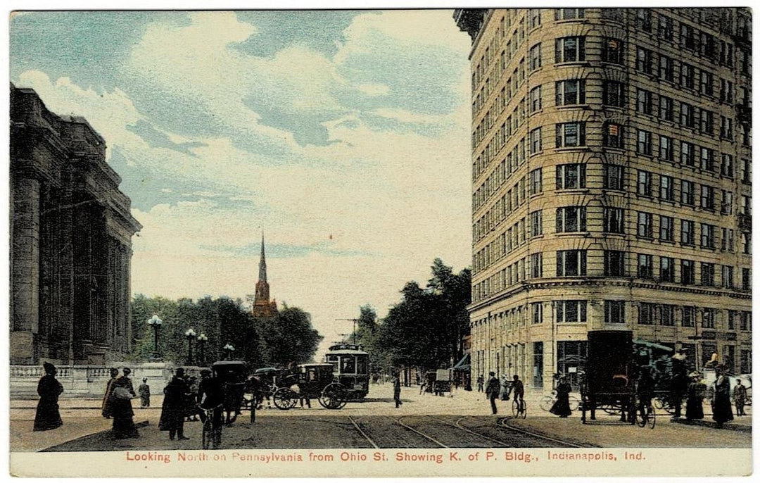 1907 K of P Flatiron Building Indianapolis IN Postcard