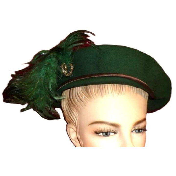 1940s Chic Vintage Beret with Mercury Glass ornament.